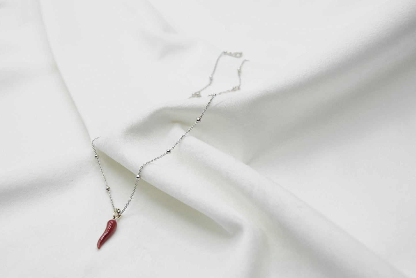 Collana corno portafortuna argento 925