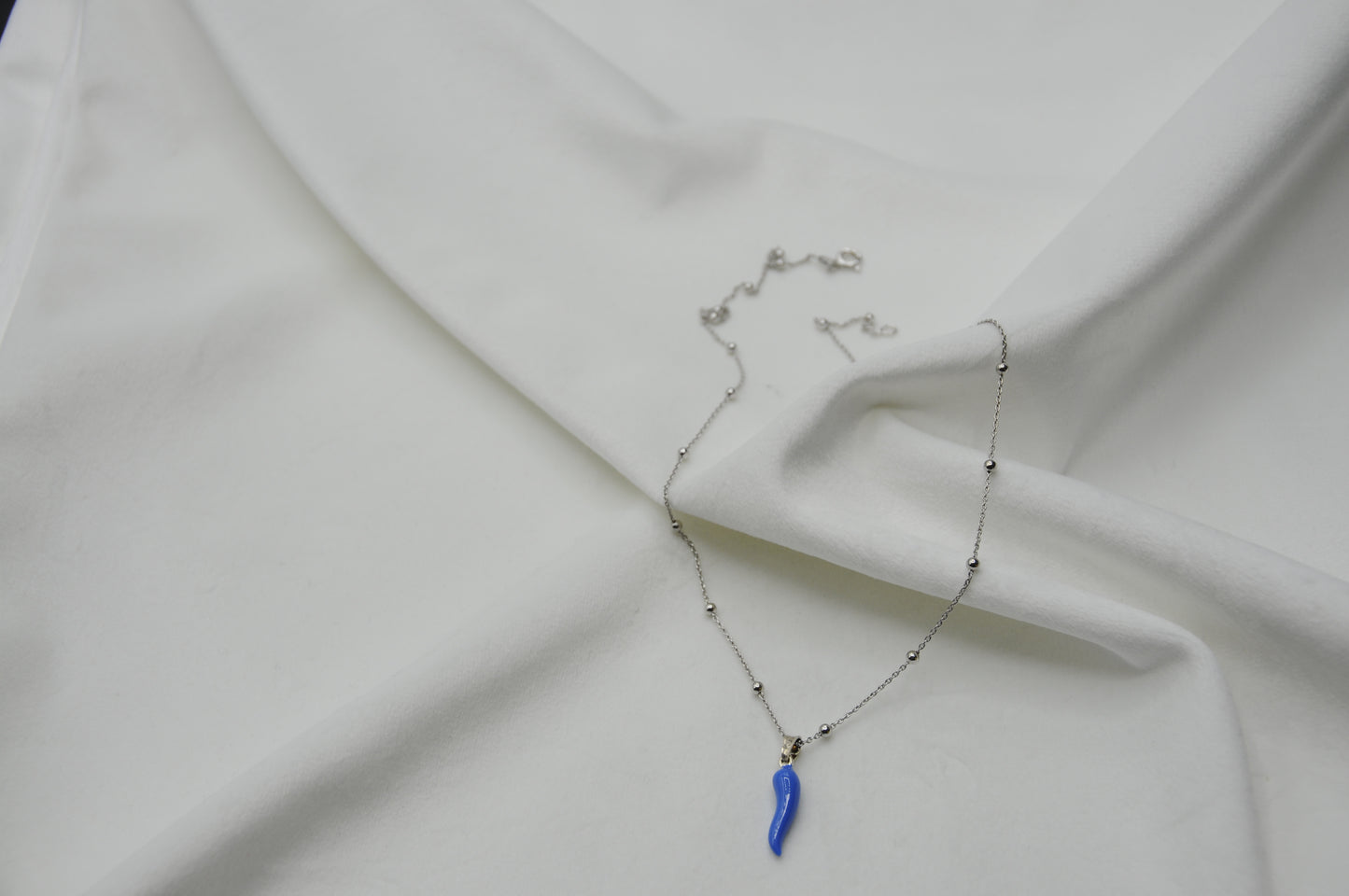 Collana corno portafortuna argento 925