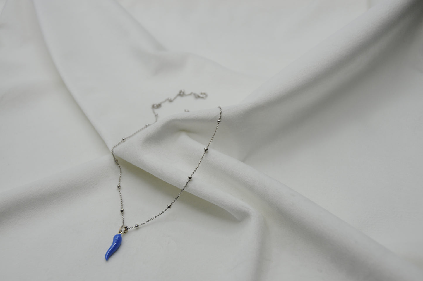 Collana corno portafortuna argento 925