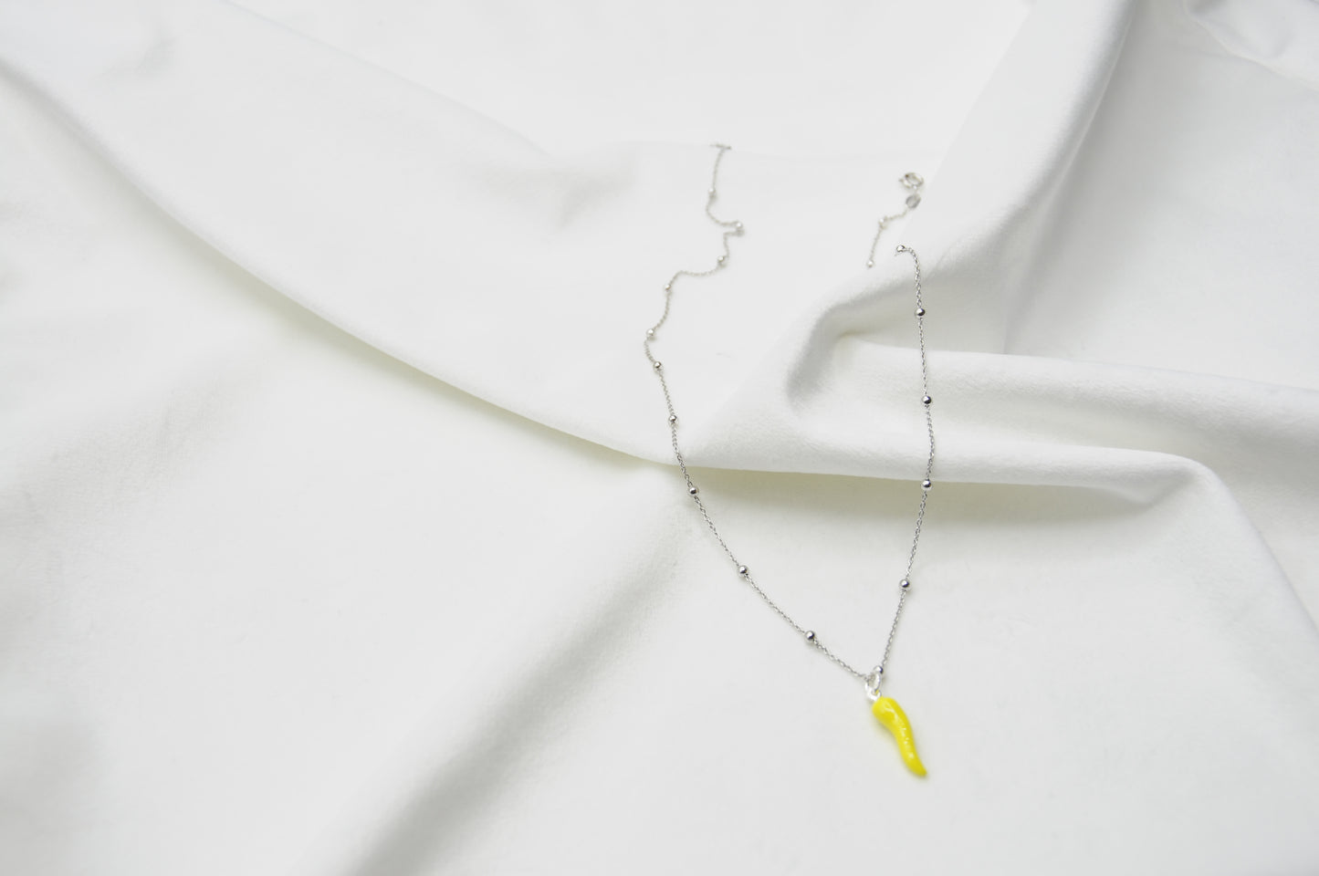 Collana corno portafortuna argento 925
