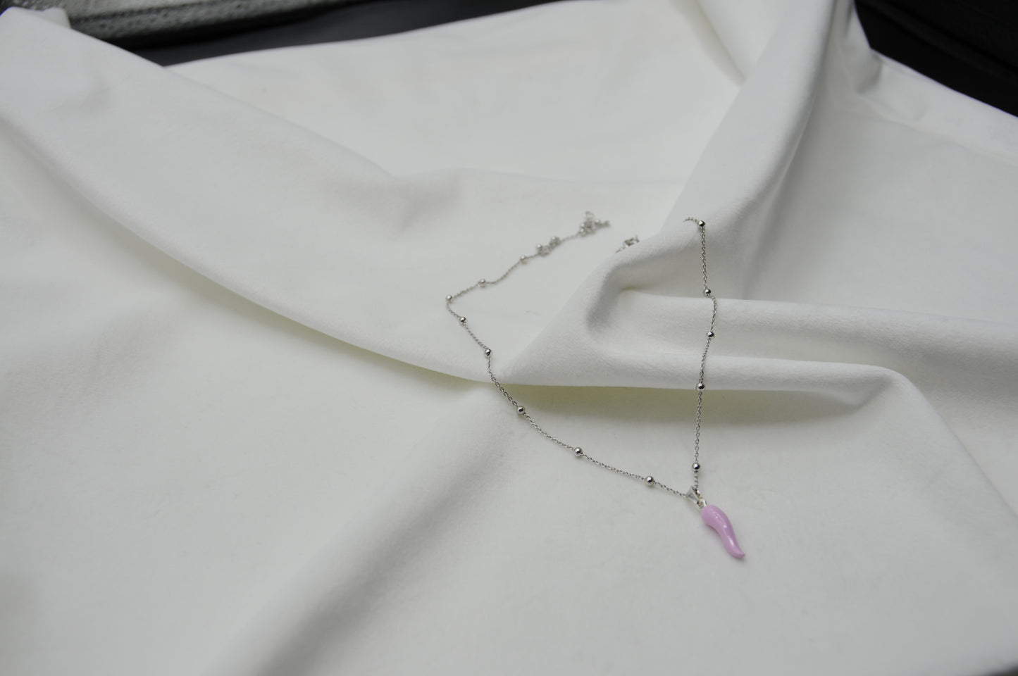 Collana corno portafortuna argento 925