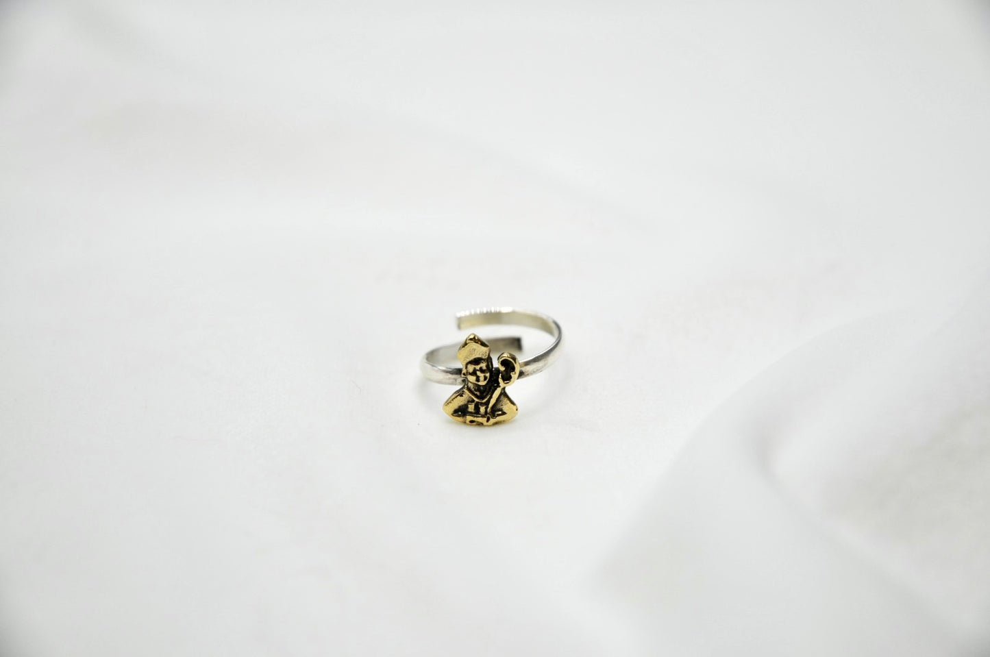 Anello San Gennaro rialzato argento 925