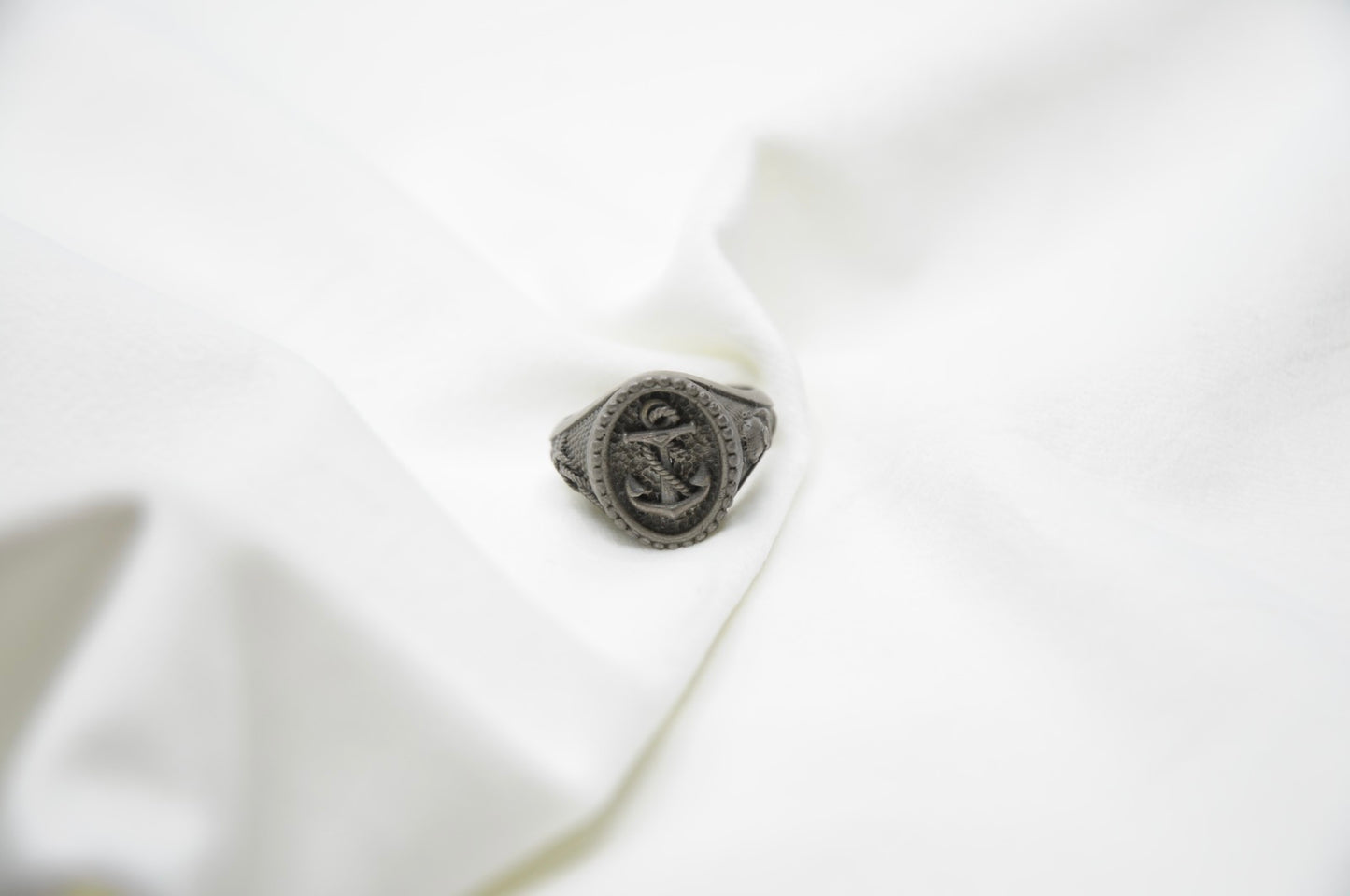 Anello ancora uomo argento 925