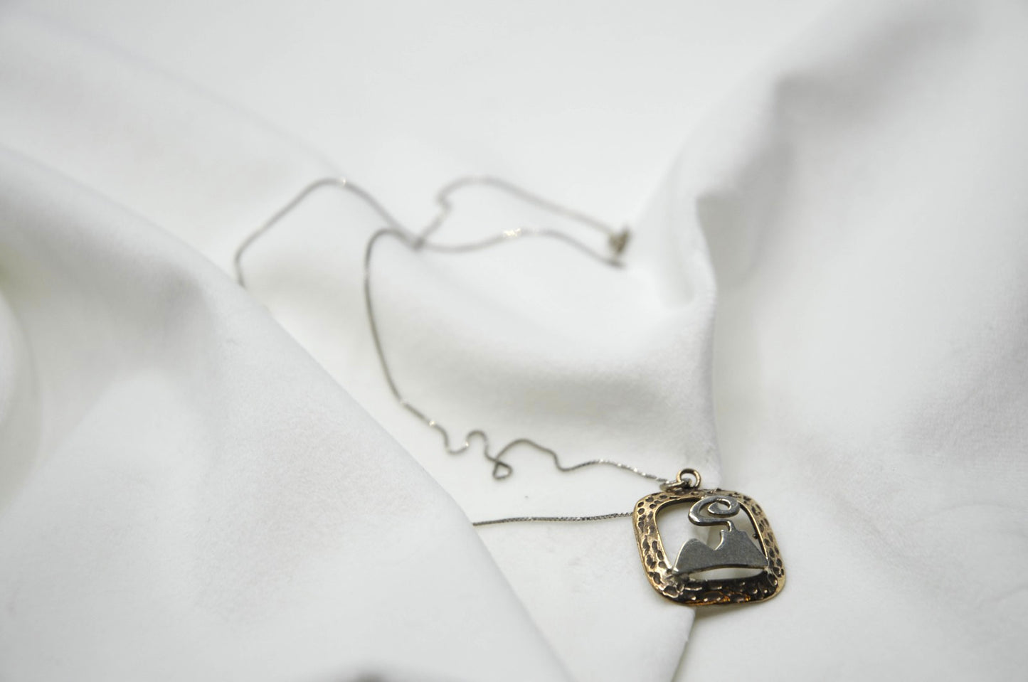 Collana quadrata Vesuvio argento 925
