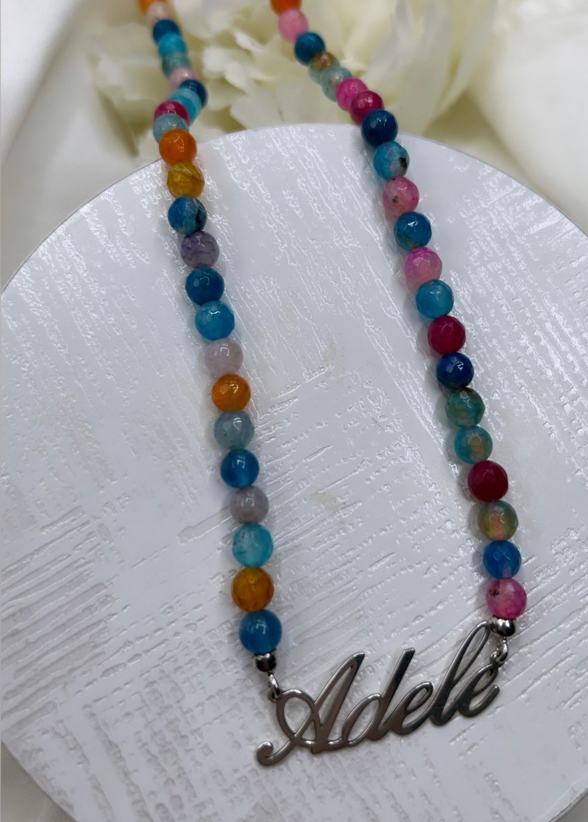 Collana perle con nome argento 925