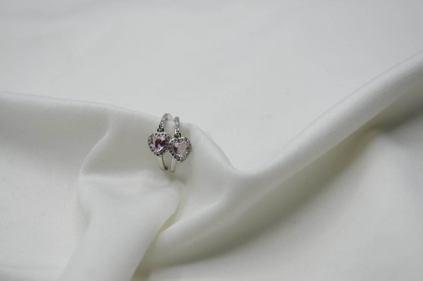 Orecchini pendenti cuore argento 925