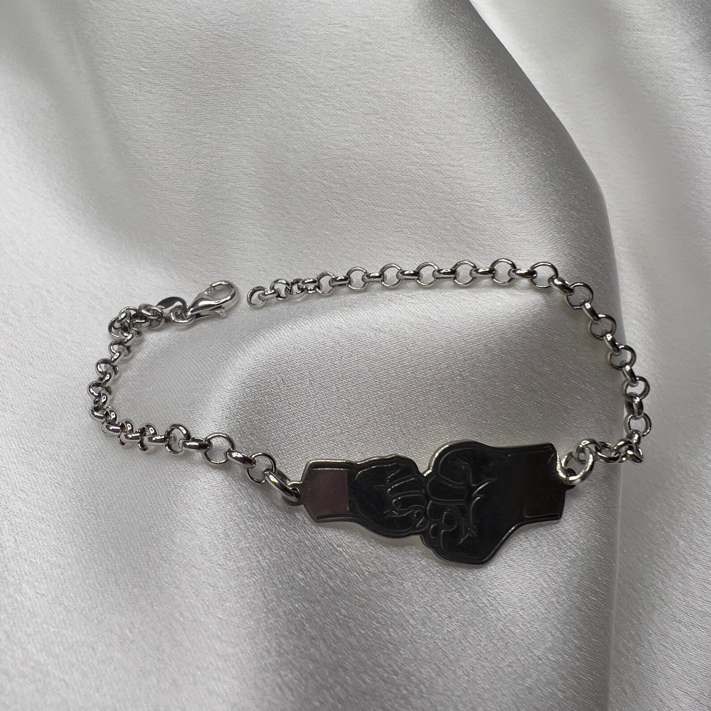 Bracciale padre e figlio/a argento 925
