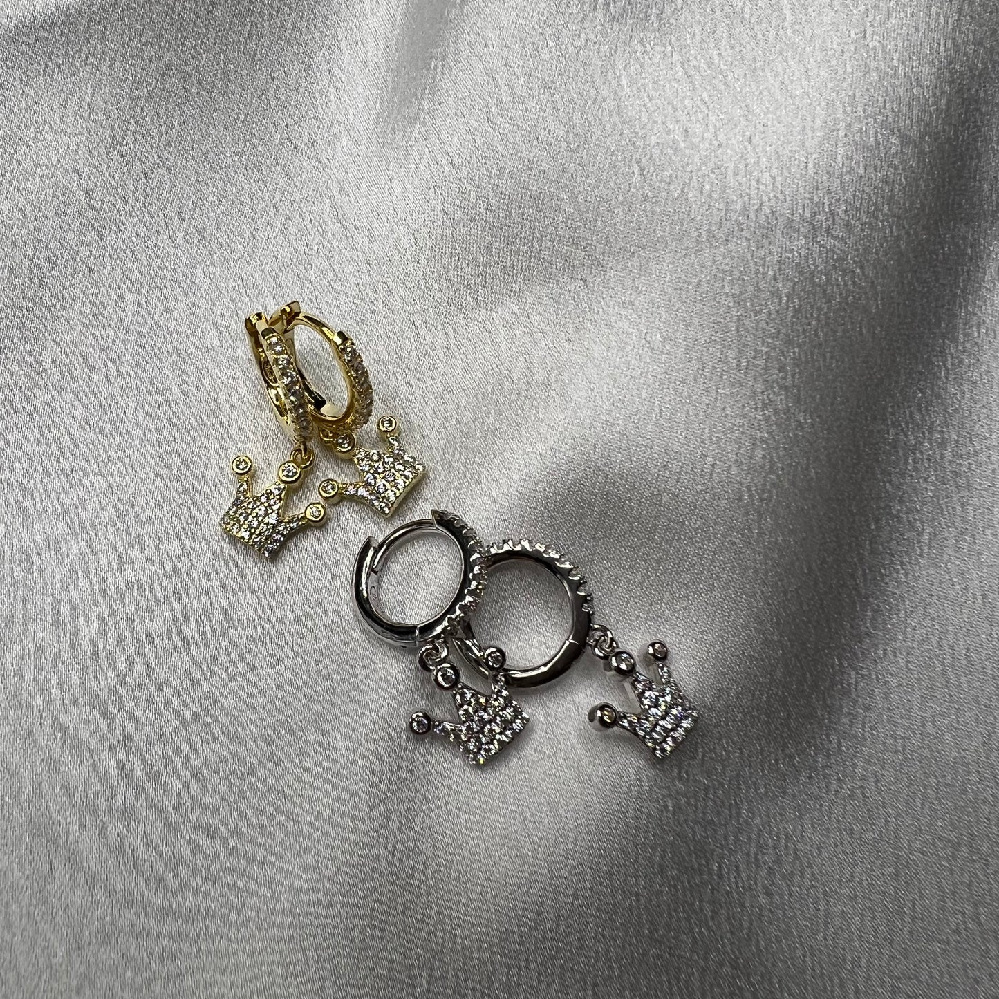 Orecchini corona argento 925