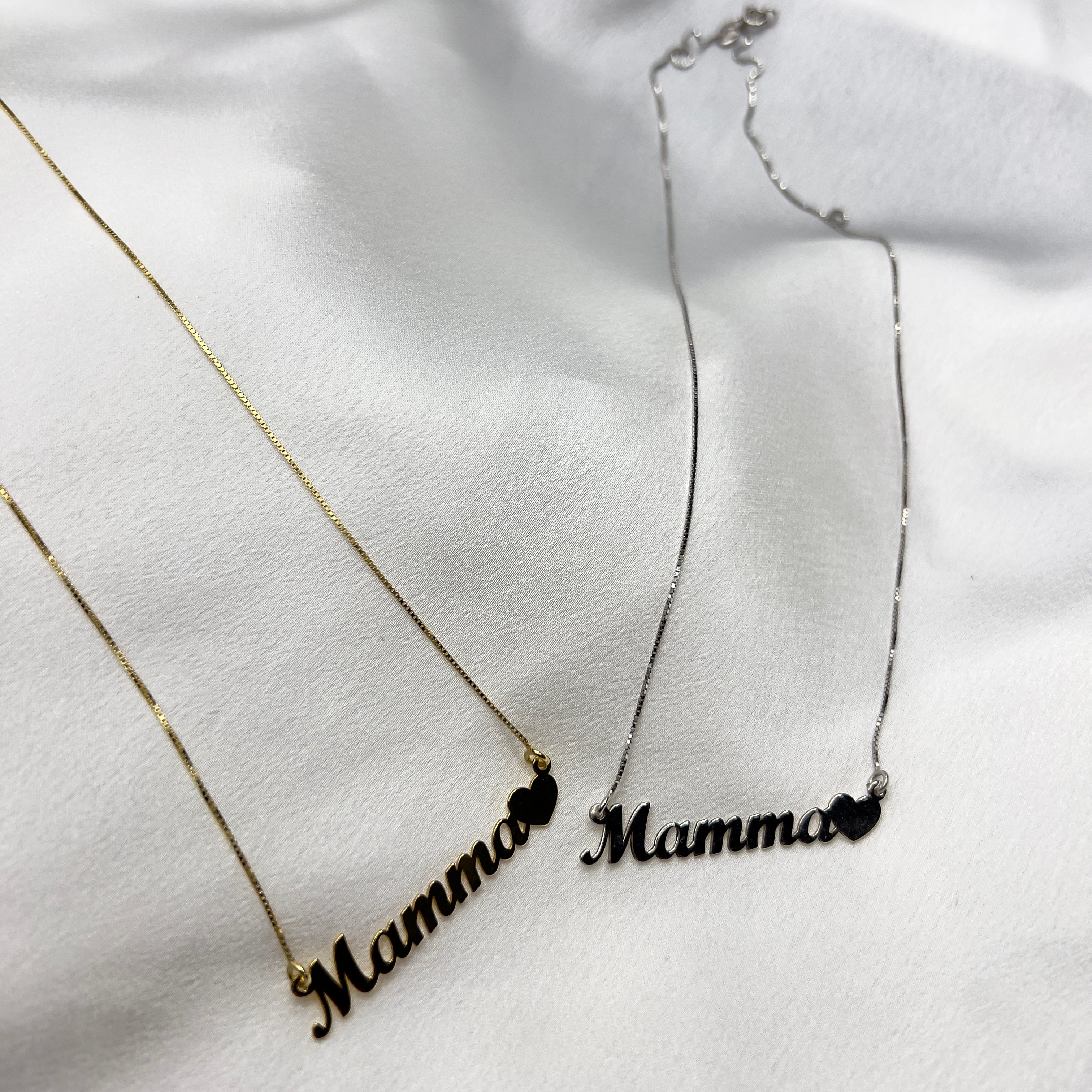 VNOX Collana Mamma In Argento Sterling 925 Con Ciondolo Lettere E Catena Diamantata – Regalo Festa Della Mamma