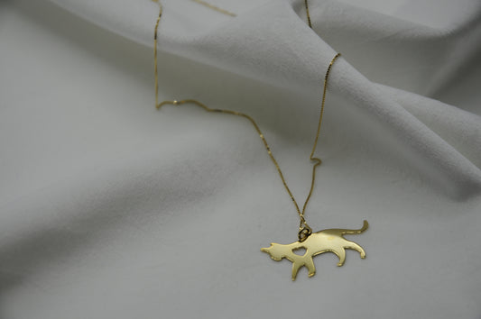 Collana gatto argento 925