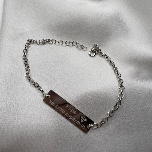 Bracciale supereroe argento 925