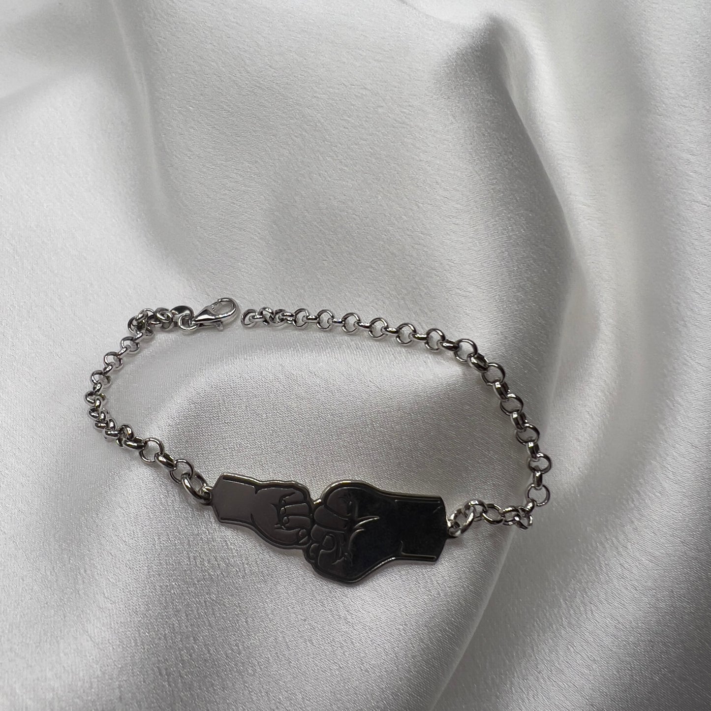 Bracciale padre e figlio/a argento 925