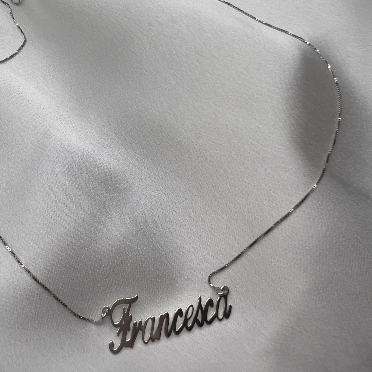 Collana nome argento 925