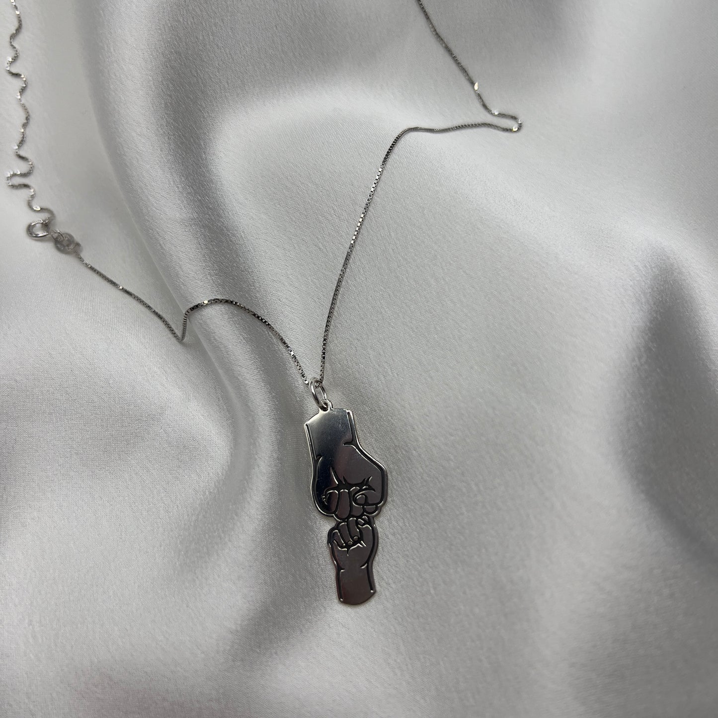 Collana padre e figlio/a argento 925