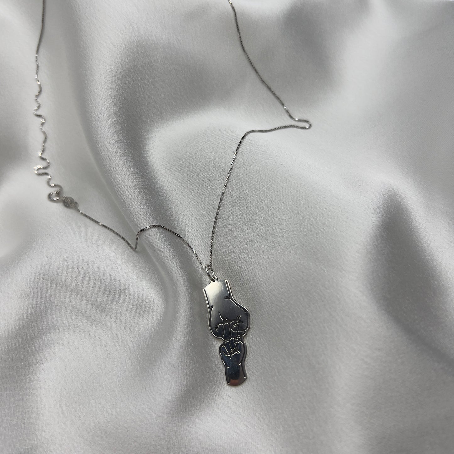 Collana padre e figlio/a argento 925